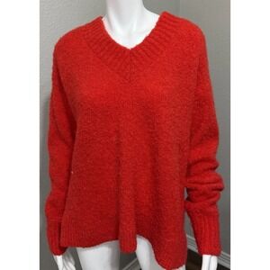 Aerie M Women's Pull Over Sweater Knit Warm Red Holiday Stretch Soft